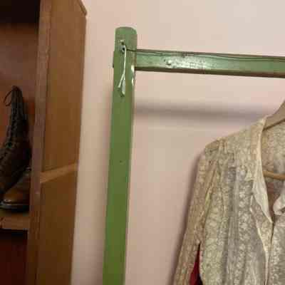 Green clothes hanger
