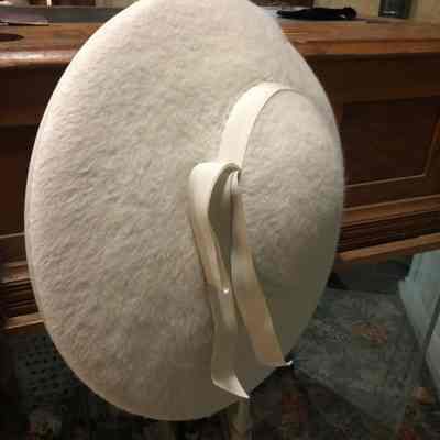 Wide Brim Cream Hat