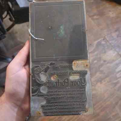 Antique Print Block Large