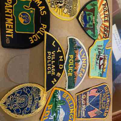 Nine Whatcom County Police Patches