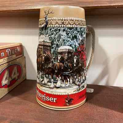 Christmas Budweiser Beer Stein