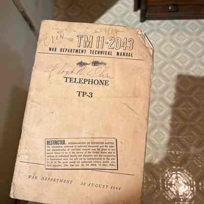 War department telephone technical manual