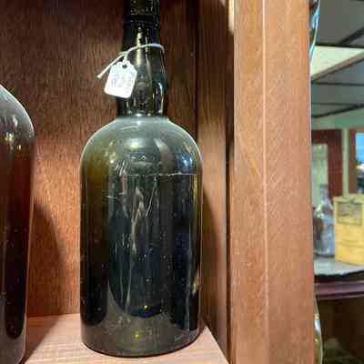 Large green bottle