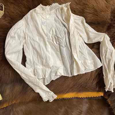 White button down blouse