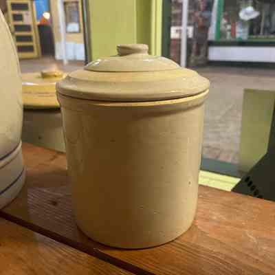 Small Stoneware Pot With Lid