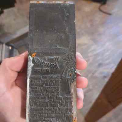 Antique Print Block Small