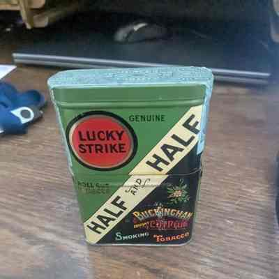 Half and Half Smoking Tobacco Tin Adjustable Size