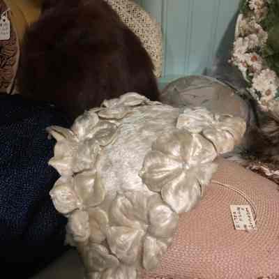 White Floral Bonnet