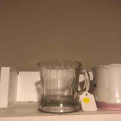 Glass Floral Mug