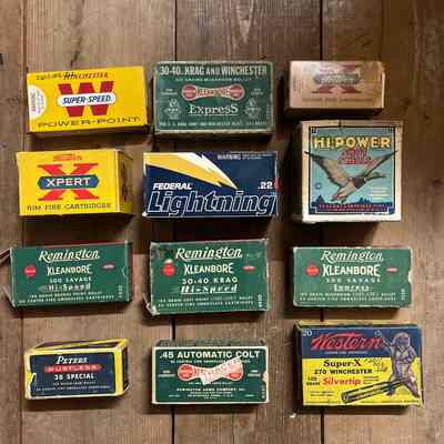 Collection of Rifle Cartridge Boxes