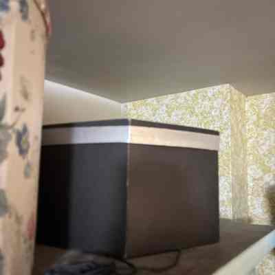 Black Hat Box with Silver Band