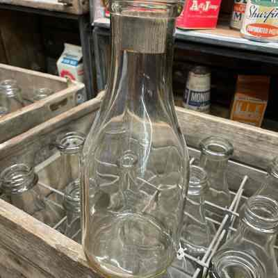 Milk Bottle w/Wooden Stopper
