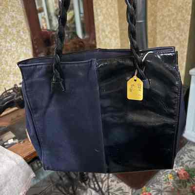 Blue and Black Leather Purse