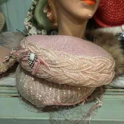 Pink Sequined Hat