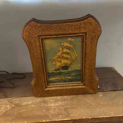 Wooden Frame Ship Lamp
