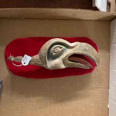 Carved eagle head