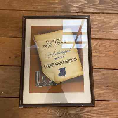 Brown framed poster
