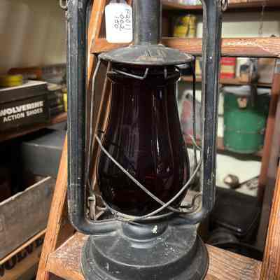 Red Glass Railroad Lantern