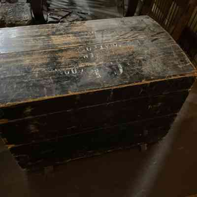 Black Wooden Trunk