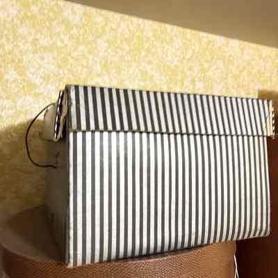 Black and Silver Hat Box