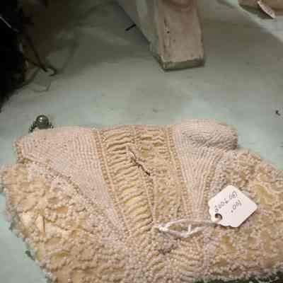 White Beaded Purse