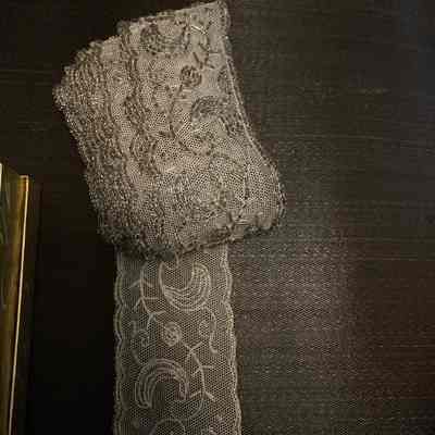 Gray Sequin Lace Strip