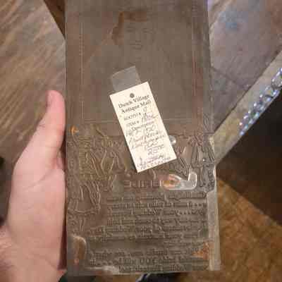 Antique Print Block Large