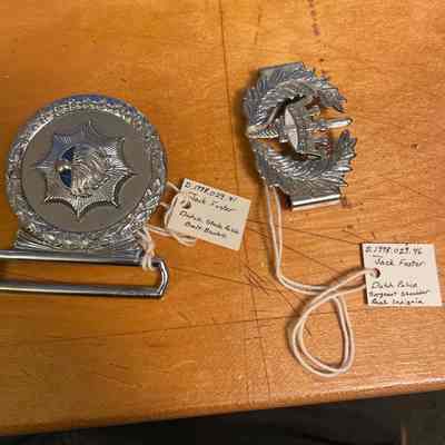 Dutch Police Belt Buckle/Metal Shoulder Insignia
