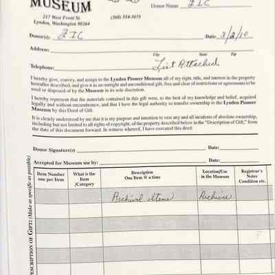 Archival Items (list attached)