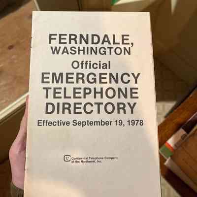 Emergency telephone directory Ferndale
