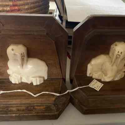 Walrus Ivory Bookends