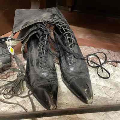 Black lace up boots
