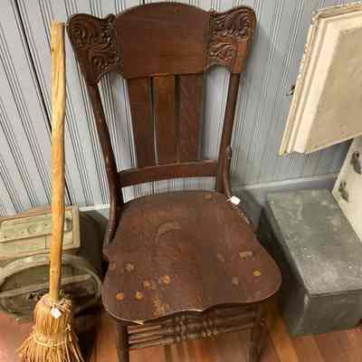 Dark wood chair