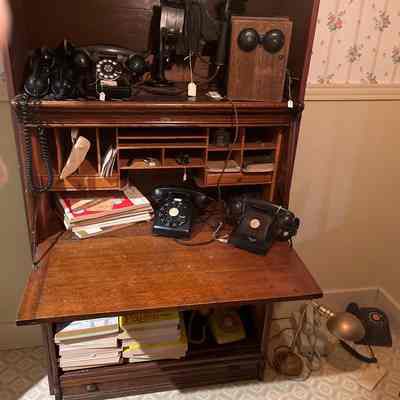 Wooden secretary desk