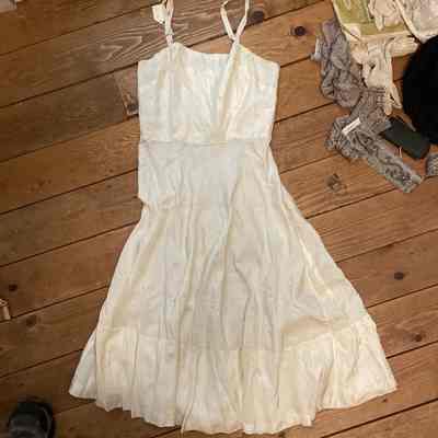 Satin white dress