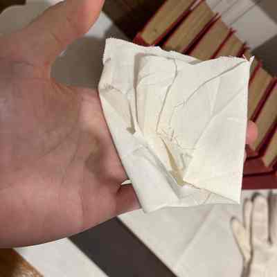Piece of white fabric