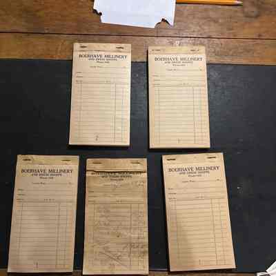 Boerhave Millinery Order Books