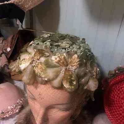 Green Floral Bonnet