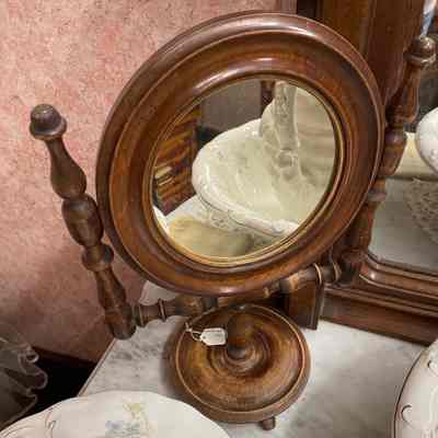 Wood framed mirror