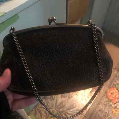 Brown Leather Clutch