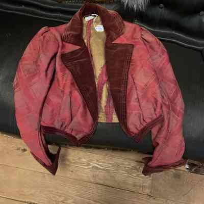 Red collared jacket