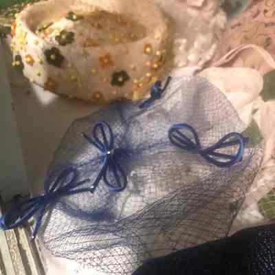 Blue Net Bonnet