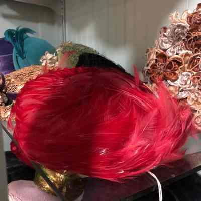 Red Feathered Hat