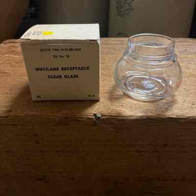 Glass Mucilage Receptacle