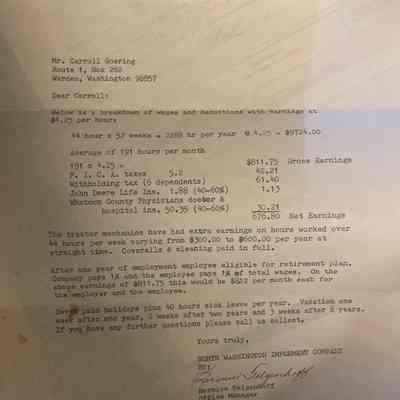 N. WA Implement Company Document
