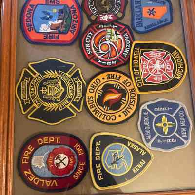 Ten Fire Department Patches