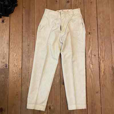 Blue & white striped pants