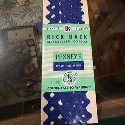 Blue Rick Rack Mercerized Cotton