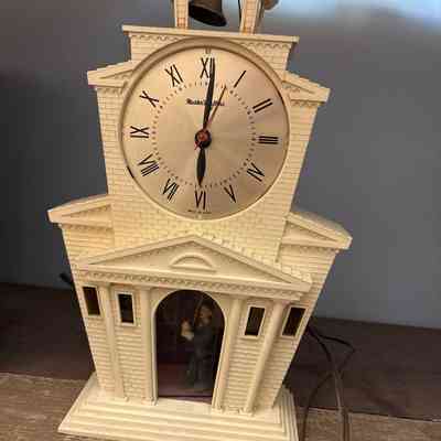 White Building Clock
