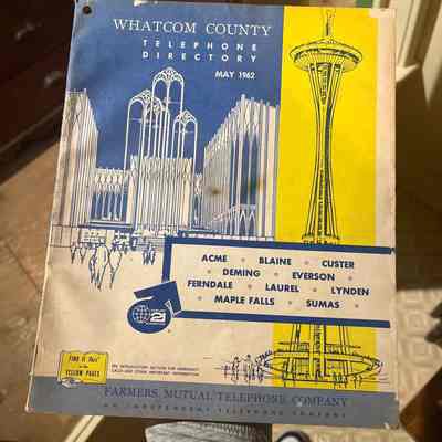 Whatcom telephone directory- 1962